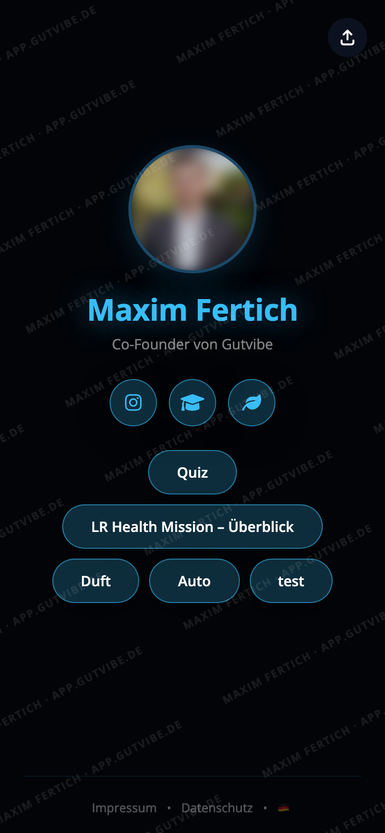 Mein Profil extern mobile