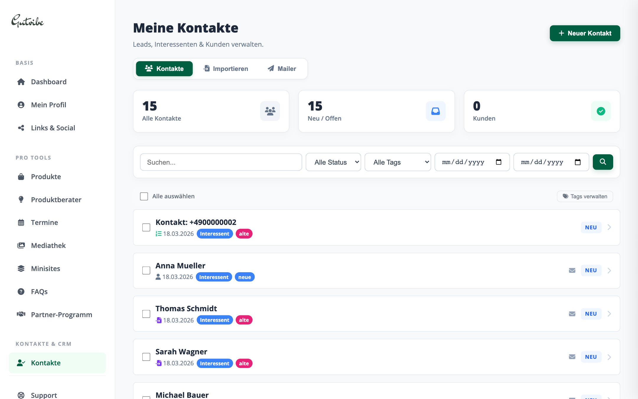 Kontakte & CRM Desktop